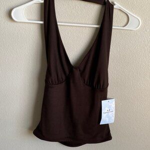 Brown Halter Top